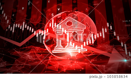 Finance and banking, Analysis of data banks financial, Crisis emergence of world banking financial recession, Technology Data Analysis for Business and Finance Graphic Interface Showing, 3d Rendering Finance and banking, Analysis of data banks financial, Crisis emergence of world banking financial recession, Technology Data Analysis for Business and Finance Graphic Interface Showing, 3d Rendering 103858634