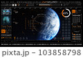 Technology Digital Cyberspace and Global Network Connection Tracking GPS, Graphic Dashboard Head-up display and Futuristic User Interface GUI Background Concept.	3d rendering 103858798