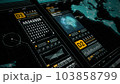 Technology Digital Cyberspace and Global Network Connection Tracking GPS, Graphic Dashboard Head-up display and Futuristic User Interface GUI Background Concept.	3d rendering 103858799
