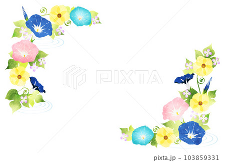 浜辺の花の暑中見舞いはがき 103859331