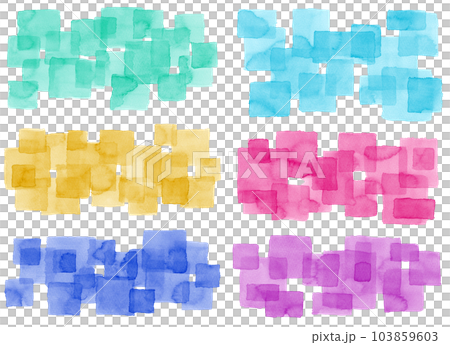 Watercolor material set hand-painted paint decoration headline treatment 103859603