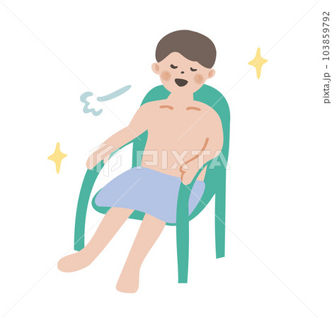 外気浴をしている男性 外気浴をしている男性 103859792