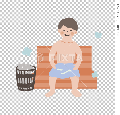 Men entering the sauna Men entering the sauna 103859794