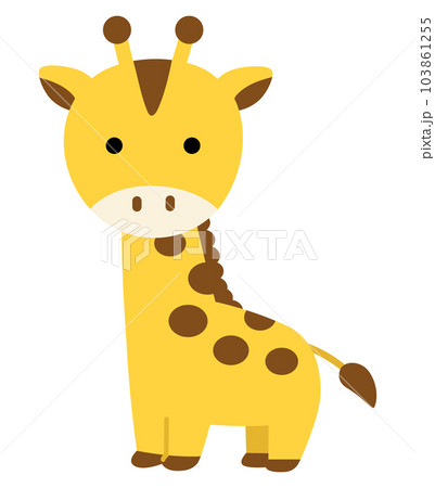 かわいいキリンの全身イラストのイラスト素材 [103861255] - PIXTA