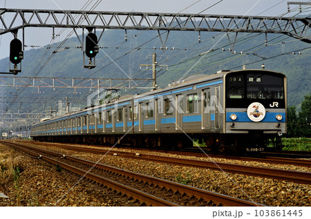 2001年　東海道線を走る205系回送電車7両 103861445