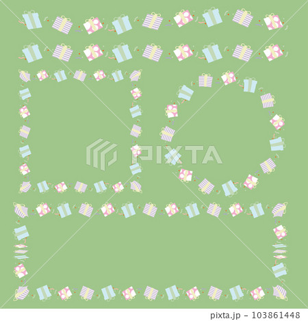 The gift box boarder bundle set vector image The gift box boarder bundle set vector image 103861448
