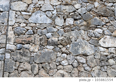 stone and concrete wall stone and concrete wall 103861554