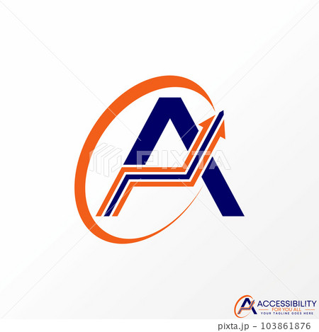Logo design graphic concept creative abstract premium free vector stock letter A font with cut arrow trading swoosh. Related to business typo monogram 103861876