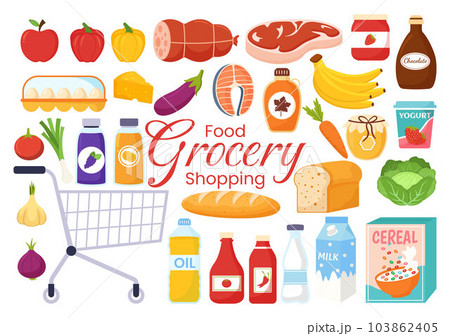Grocery Items Stock Illustrations – 2,650 Grocery Items Stock