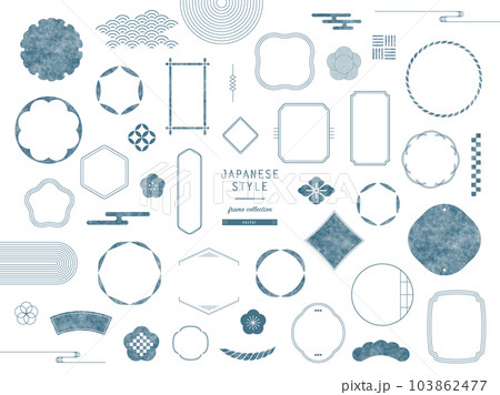 おしゃれな和風フレームセット おしゃれな和風フレームセット 103862477