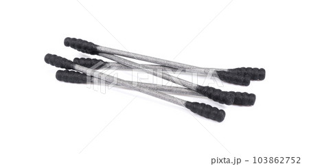 black cotton swabs isolated on white background 103862752