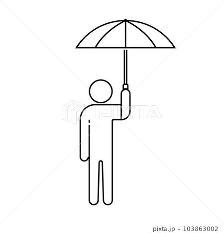 icon of a person using an umbrella 103863002