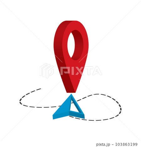 Navigation, GPS Route icon 103863199