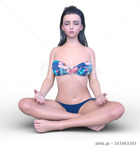 ビキニ姿の女性 ビキニ姿の女性 103863263