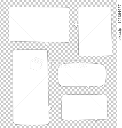 Black border white speech bubble set 2 Black border white speech bubble set 2 103864477
