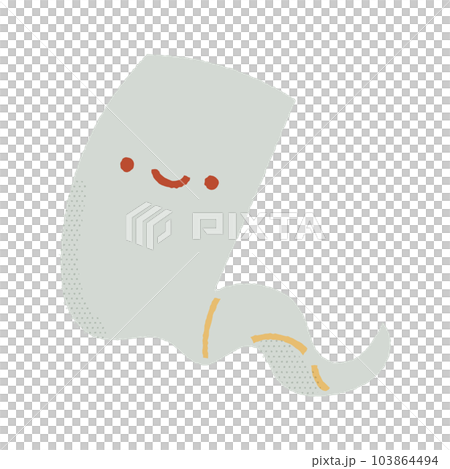 いったんもめん ゆるかわいいイラスト素材 いったんもめん ゆるかわいいイラスト素材 103864494