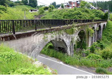 熊本県小国町 旧国鉄宮原線北里橋梁 熊本県小国町 旧国鉄宮原線北里橋梁 103865275
