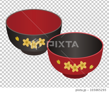 Illustration of lacquerware 103865293