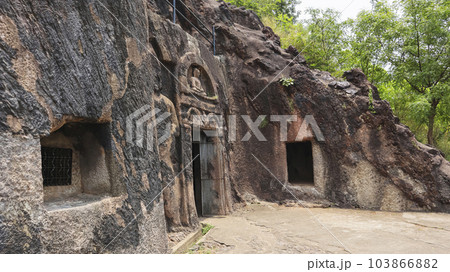 Ruin of Bojjanna Konda Buddhist Caves of Sankaram, Anakapalle, Andhra Pradesh, India. 103866882
