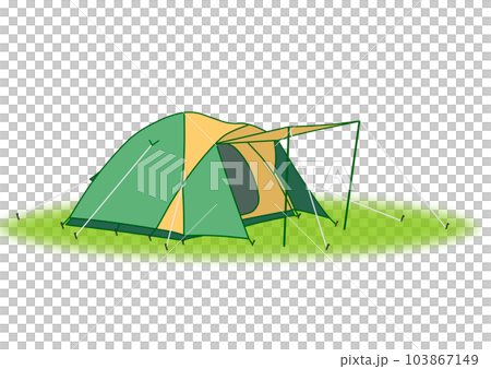 ドーム型テント（地面あり） 103867149