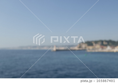Blurred background of Port de Nice in spring in daytime Blurred background of Port de Nice in spring in daytime 103867401