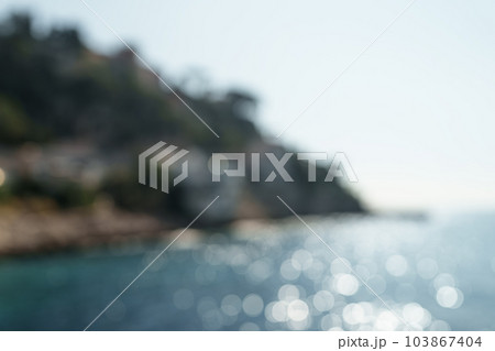Blurred background of Cap de Nice in spring in daytime 103867404