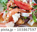 Vermicelli Salad Seafood (Yum Woon Sen) Thai Food Close up View. 103867597