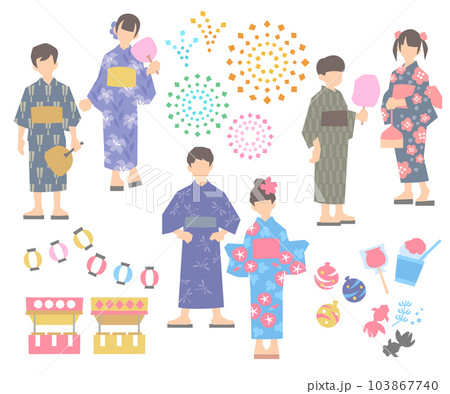 お祭りアイコンセット お祭りアイコンセット 103867740