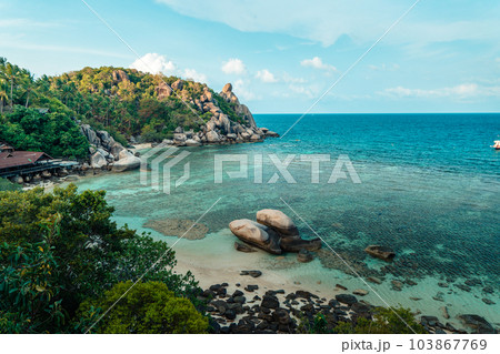 Beach and sea at Koh Tao, Thailand 103867769