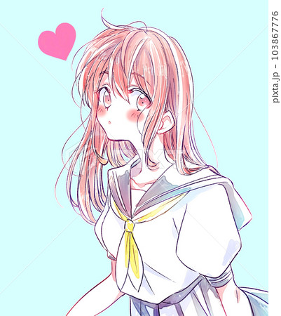 女子学生 夏服 恋 漫画絵 女子学生 夏服 恋 漫画絵 103867776