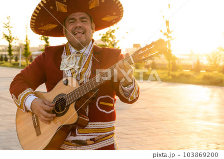 Musician plays the guitar Musician plays the guitar 103869200