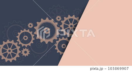 Abstract techno background with color gear wheels. Vector illustration of gear mechanism. 103869907