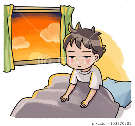 起床(夕方目を覚ました人) 起床(夕方目を覚ました人) 103870288