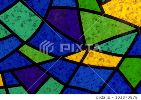 Multicolored stained glass mosaic. Abstract colored background. 103870878