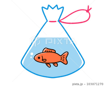 金魚袋と和金　金魚すくい 103871270