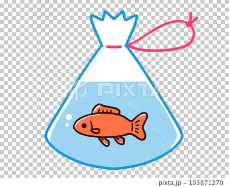 金魚袋と和金　金魚すくい 103871270