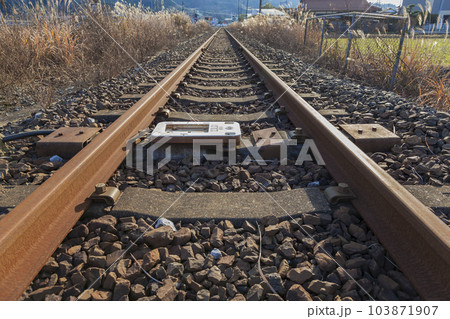 線路 踏切 美祢線 ローカル線 ディーゼルカー 厚狭駅 美祢 線路 踏切 美祢線 ローカル線 ディーゼルカー 厚狭駅 美祢 103871907