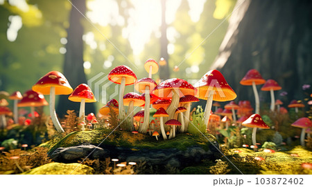 キノコの世界「AI生成画像」 キノコの世界「AI生成画像」 103872402