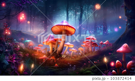 キノコの世界「AI生成画像」 103872414