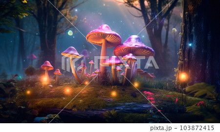 キノコの世界「AI生成画像」 103872415