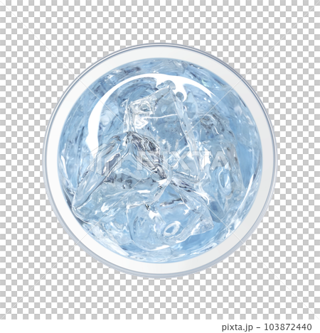 グラスに入った水のイラスト リアル 103872440