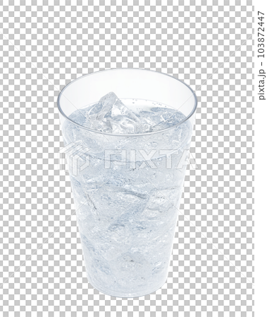 Illustration real of carbonated water in a glass 103872447