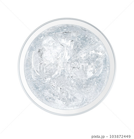 グラスに入った炭酸水のイラスト リアル 103872449