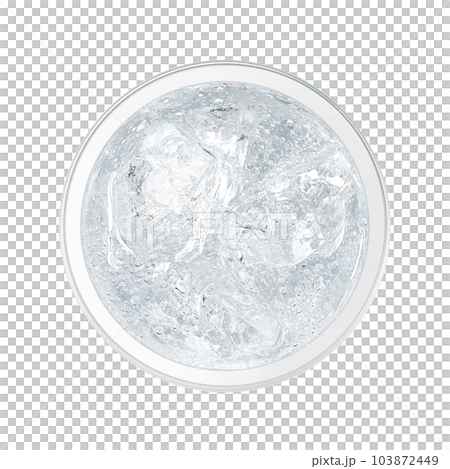 Illustration real of carbonated water in a glass 103872449