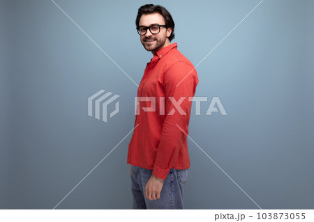 young handsome guy with brutal stylish hairstyle 103873055