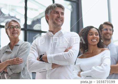 Conversation between managers and employees in the office Conversation between managers and employees in the office 103873199
