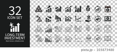 Icon set related to investment 103873480