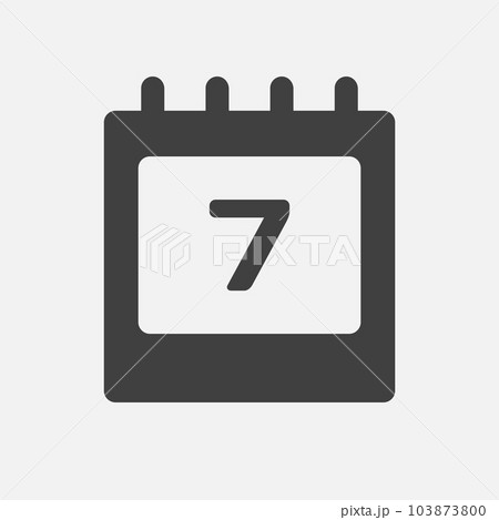 Icon page calendar day - number 7 103873800