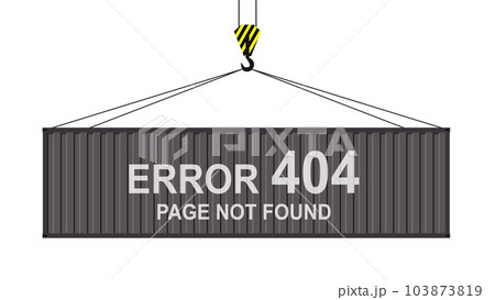 cargo container hanging on a crane hook. 103873819