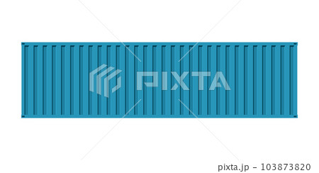 Blue cargo sea containe, facade view,isolated on white backgroun Blue cargo sea containe, facade view,isolated on white backgroun 103873820